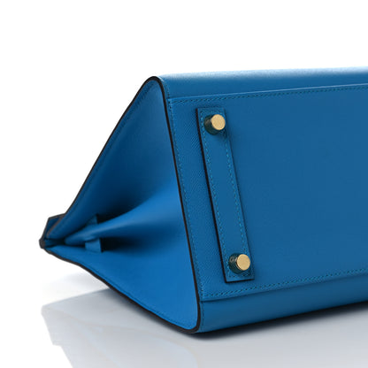 Hermes Madame Calfskin Birkin Sellier 30 Bleu Frida 6 of 7