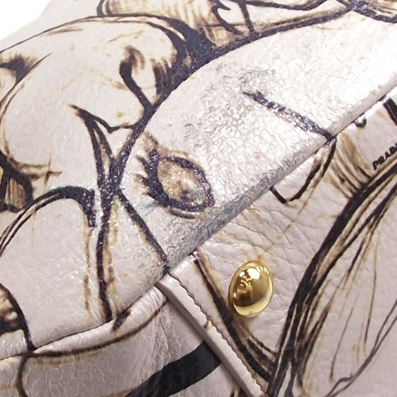 X JAMES JEAN Cervo Lux Fairy Print Hobo Prugna