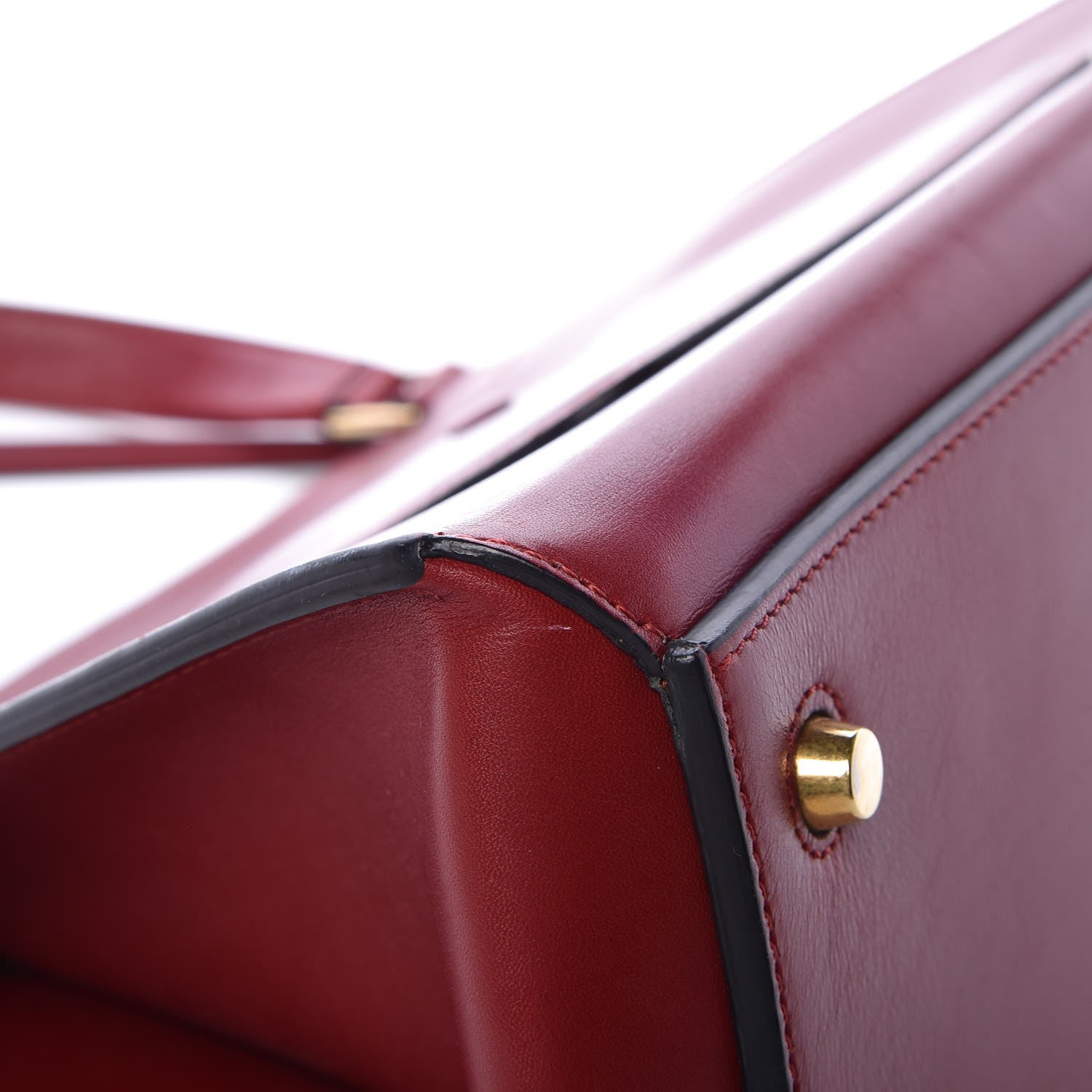 Celine Smooth Calfskin Large Edge Shoulder Bag Red 18 of 18