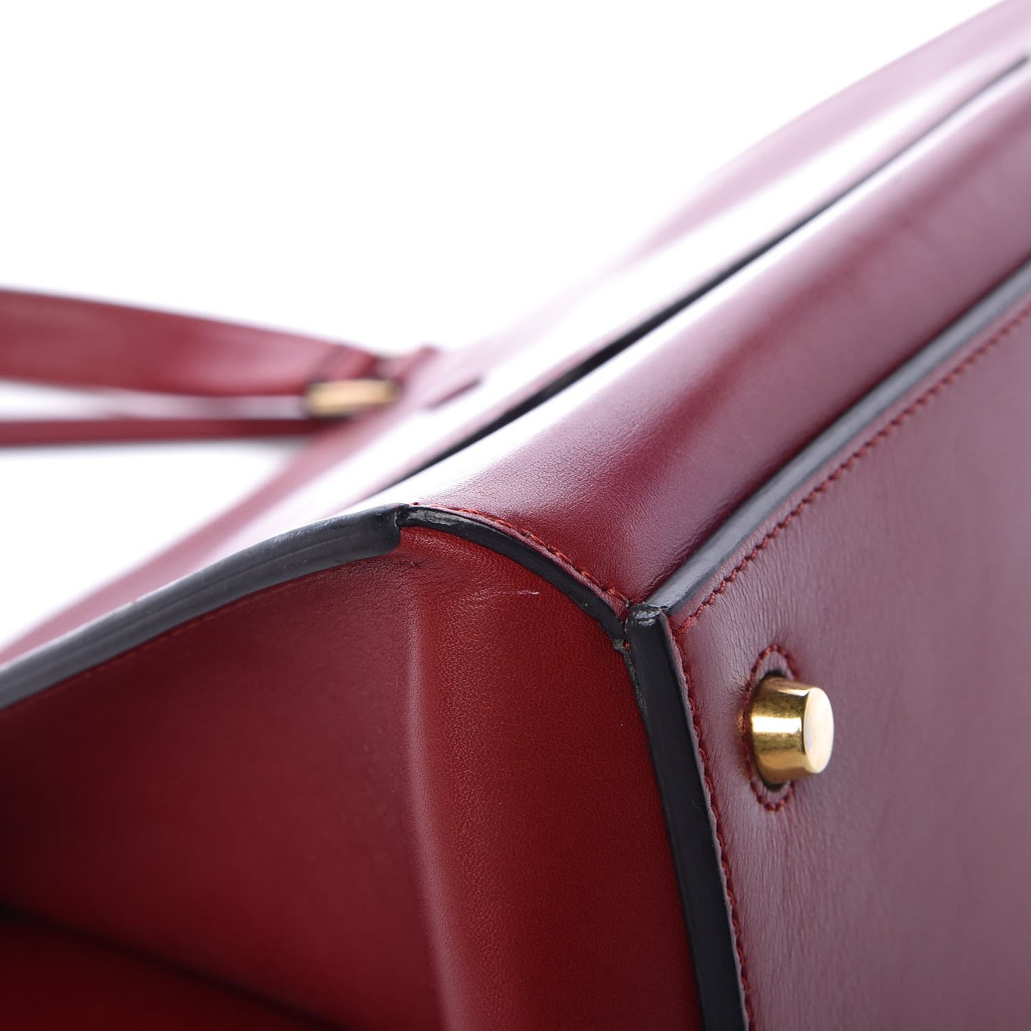 Smooth Calfskin Large Edge Shoulder Bag Red