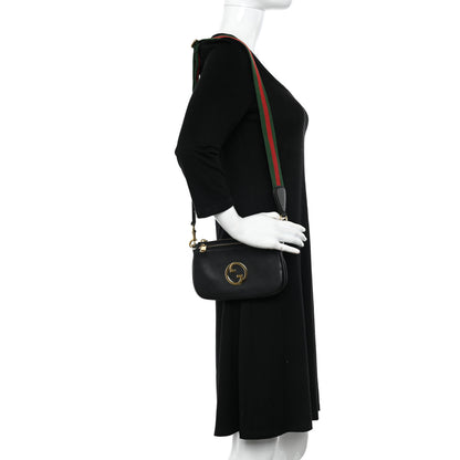 Gucci Roxy Calfskin Web Mini Blondie Crossbody Bag Black 3 of 12