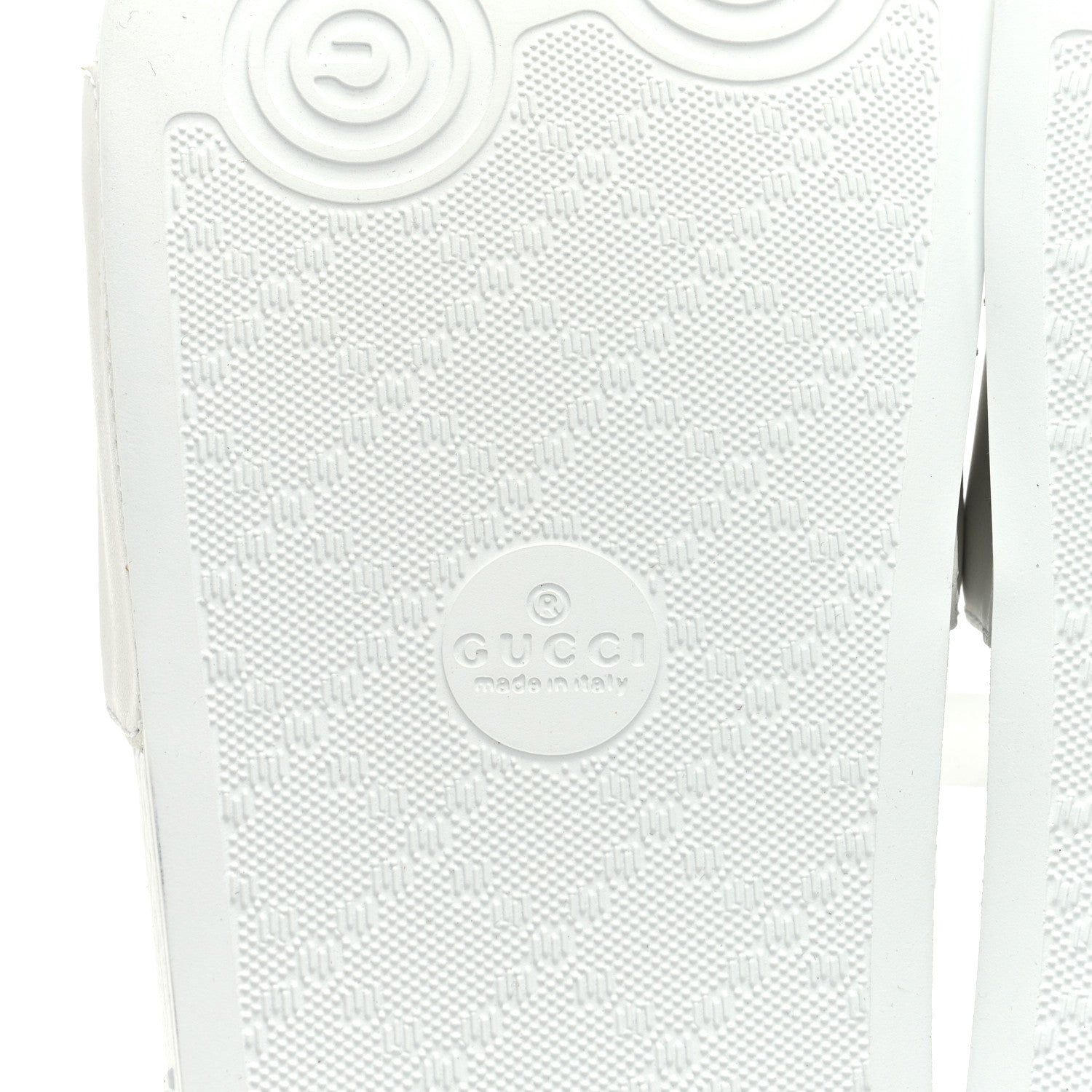 Gucci Nappa Interlocking G Cat Womens Pursuit Slide Sandals 35 Great White 6 of 6