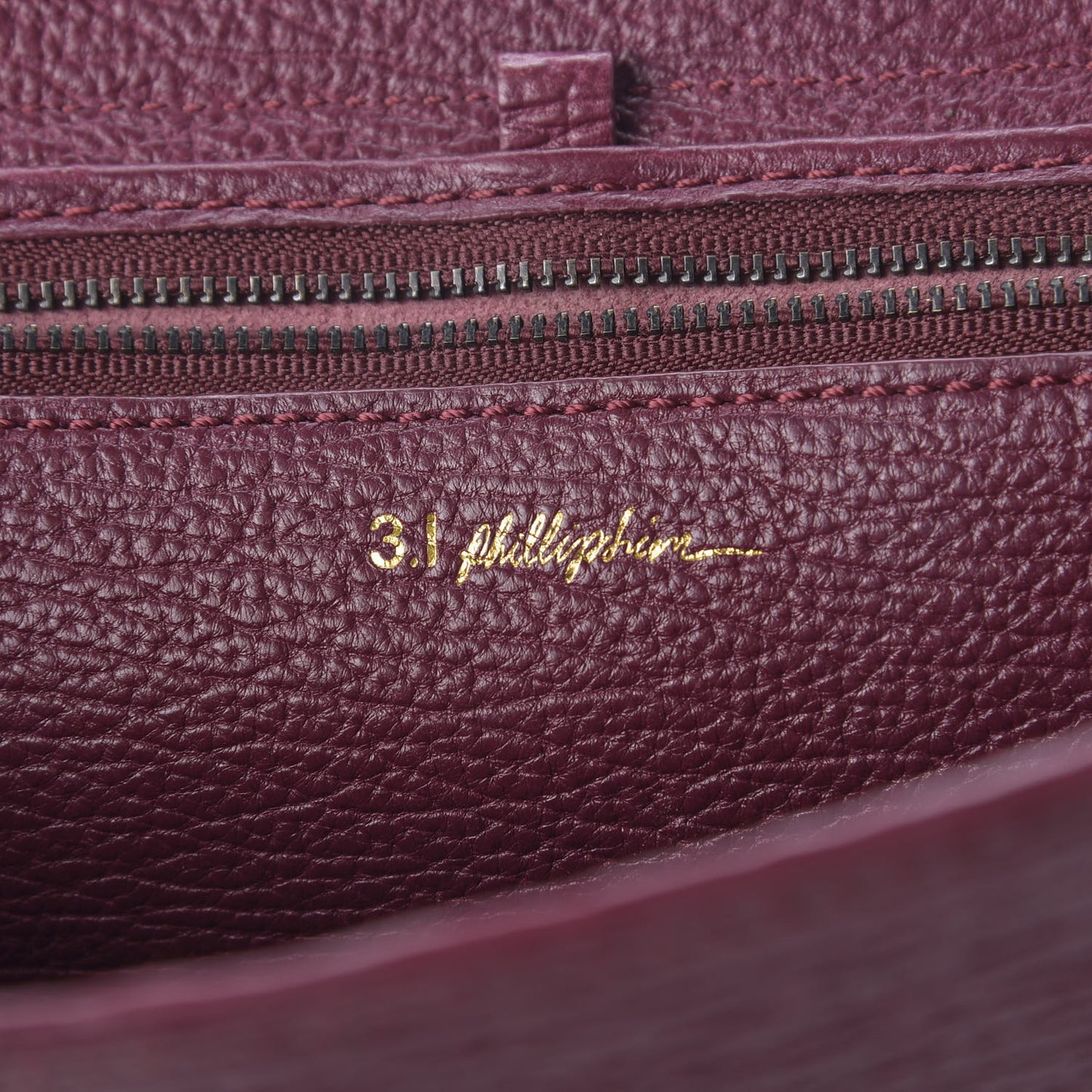 3.1 Shark Embossed Calfskin Pashli Messenger Aubergine