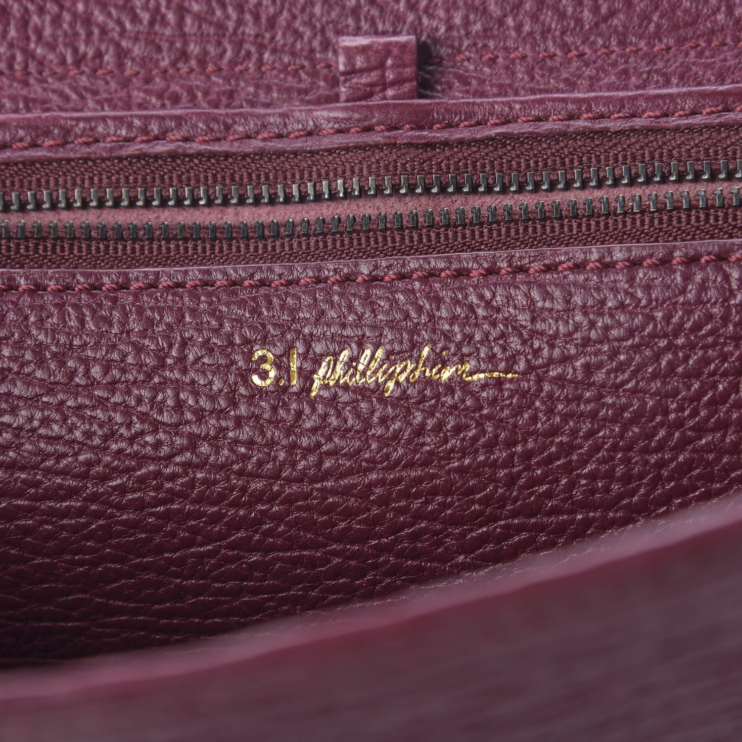 3.1 Phillip Lim 3.1 Shark Embossed Calfskin Pashli Messenger Aubergine 5 of 10
