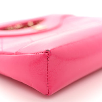 Chanel Shiny Crumpled Calfskin Quilted Nano 31 Shopping Bag Pink 9 of 11