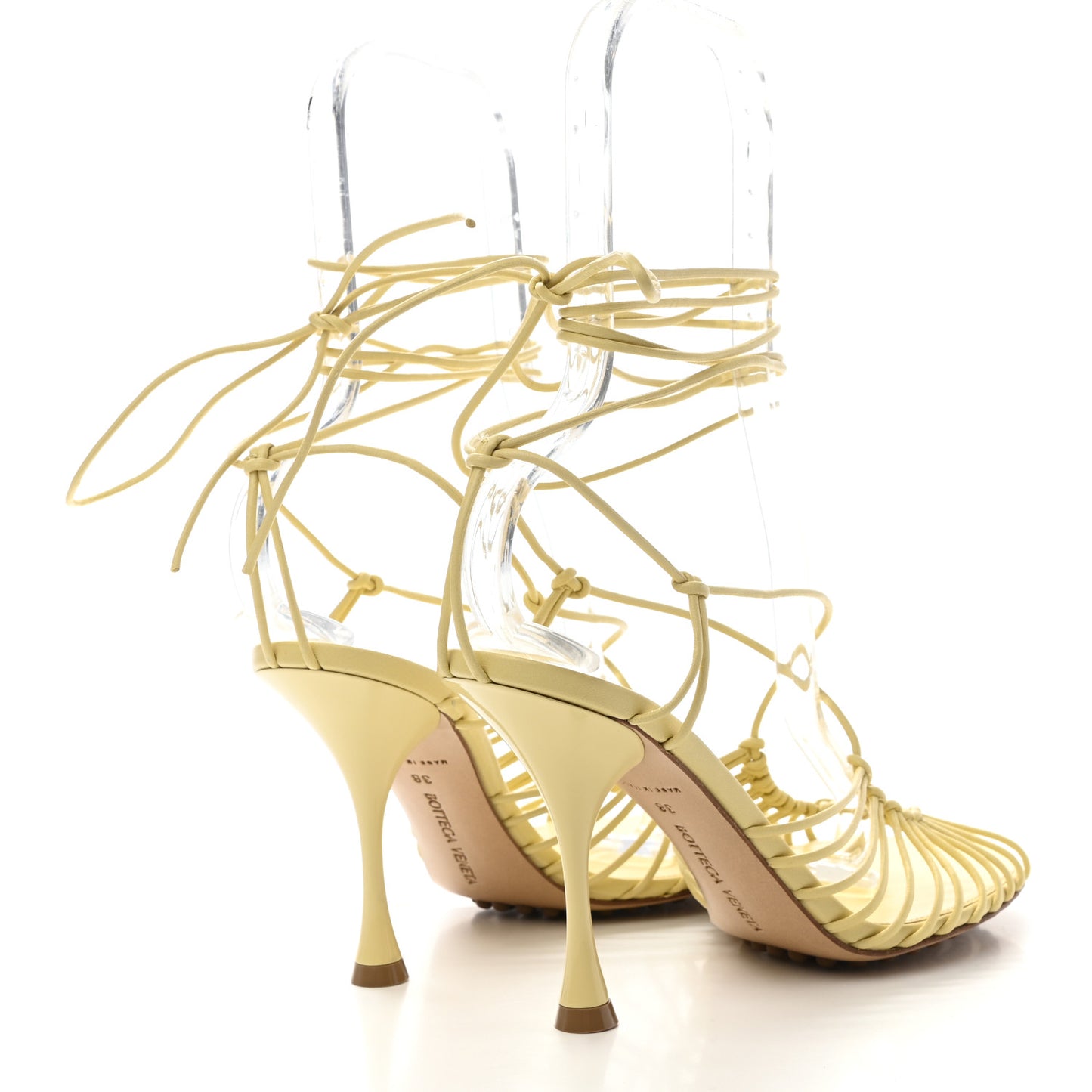 Nappa Dot Ankle Tie Sandals 38 Moon Beam