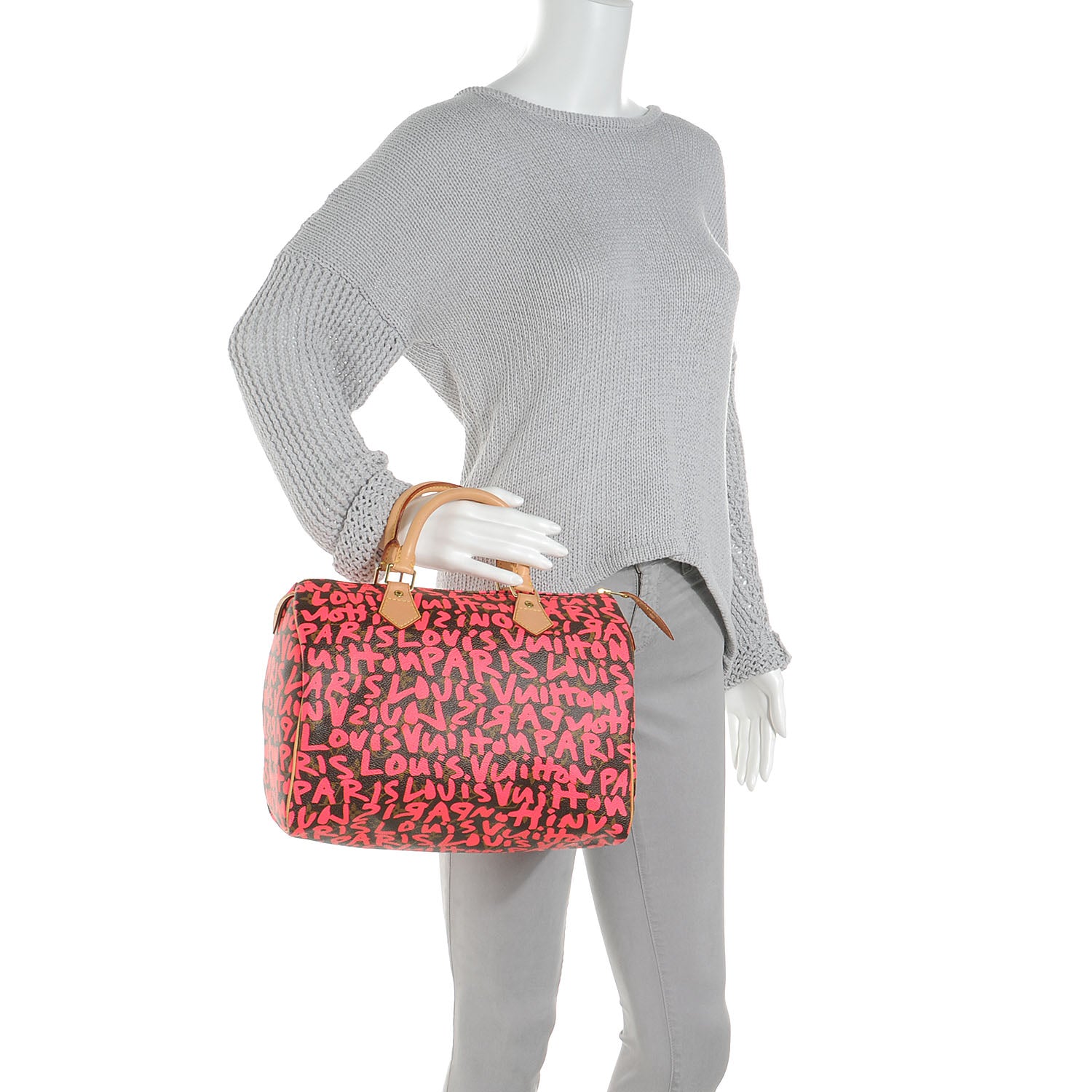 Louis Vuitton Monogram Graffiti Speedy 30 Fuchsia 2 of 7