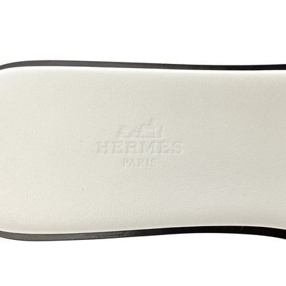Hermes Calfskin Giulia Sandals 40.5 White 7 of 8