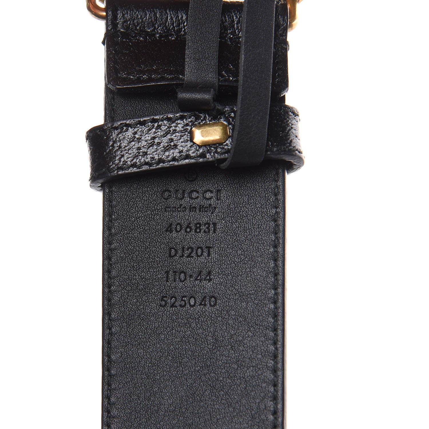 Gucci Textured Calfskin Double G 40mm Belt 110 44 Black 6 of 6