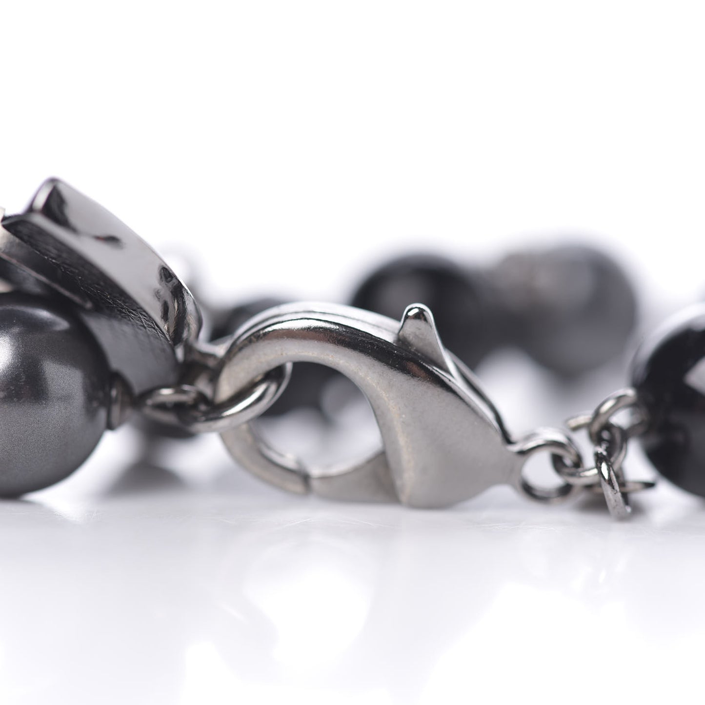 Beaded CC Bracelet Black