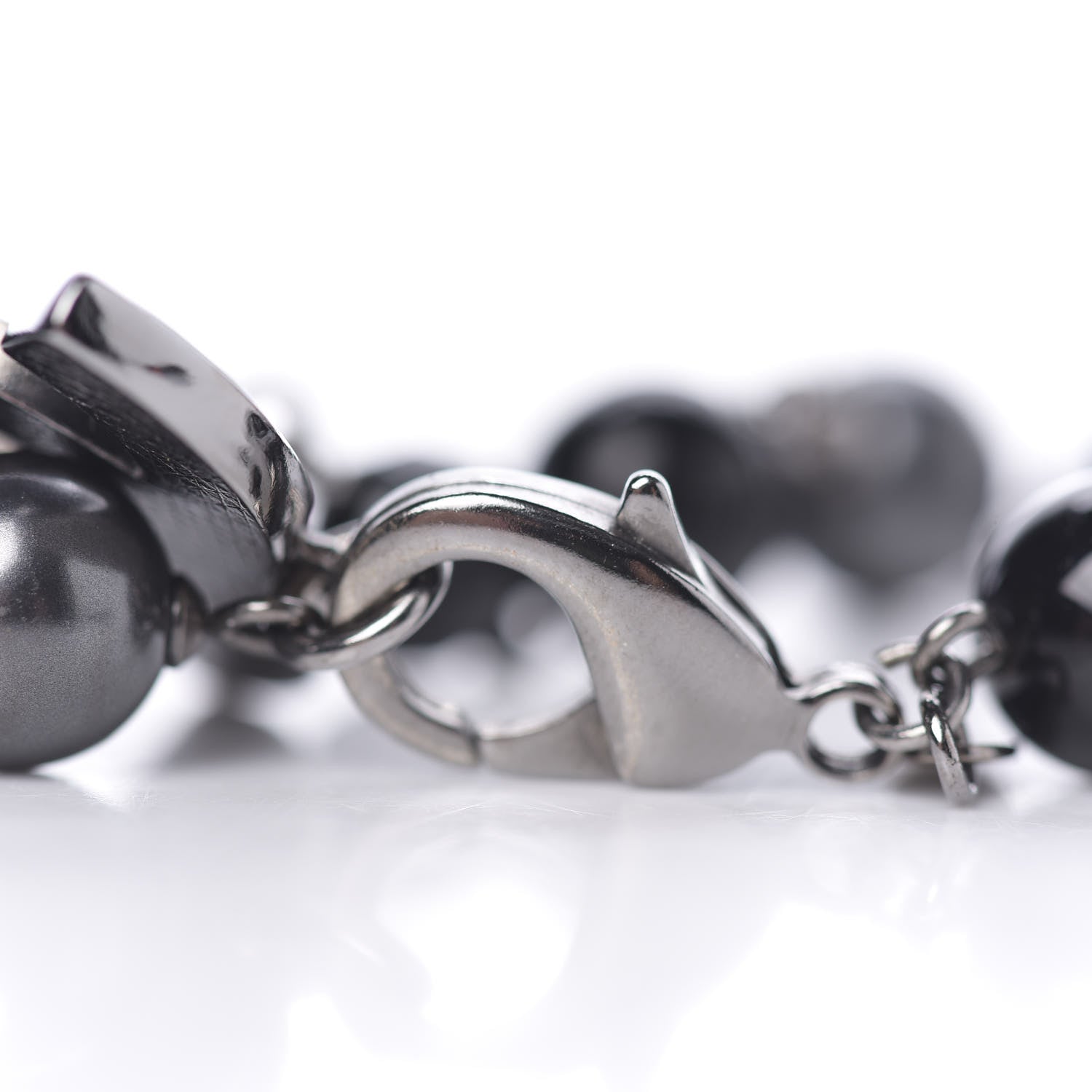 Chanel Beaded CC Bracelet Black 3 of 4
