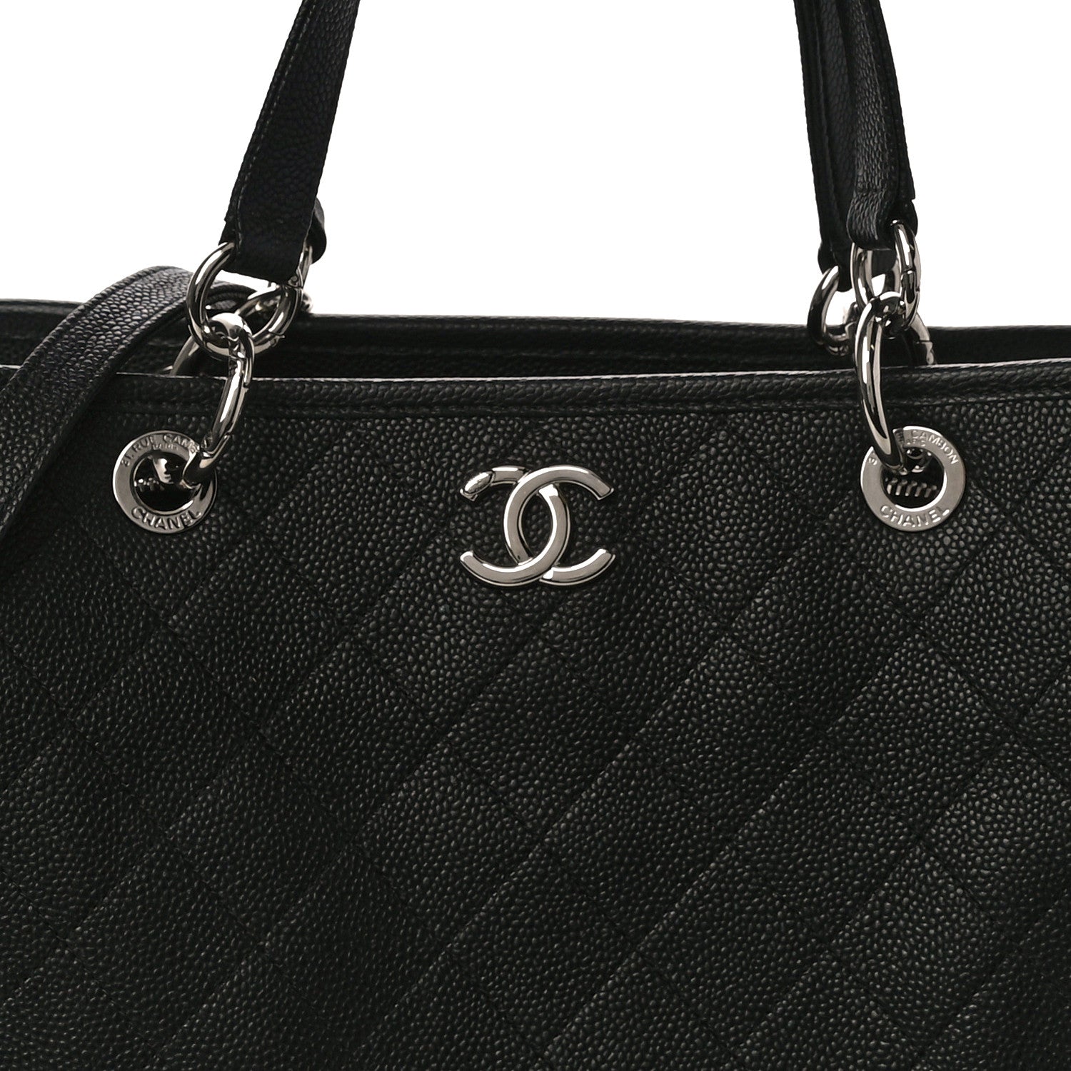 Chanel Caviar Stitched Shopping Tote Black 8 of 11