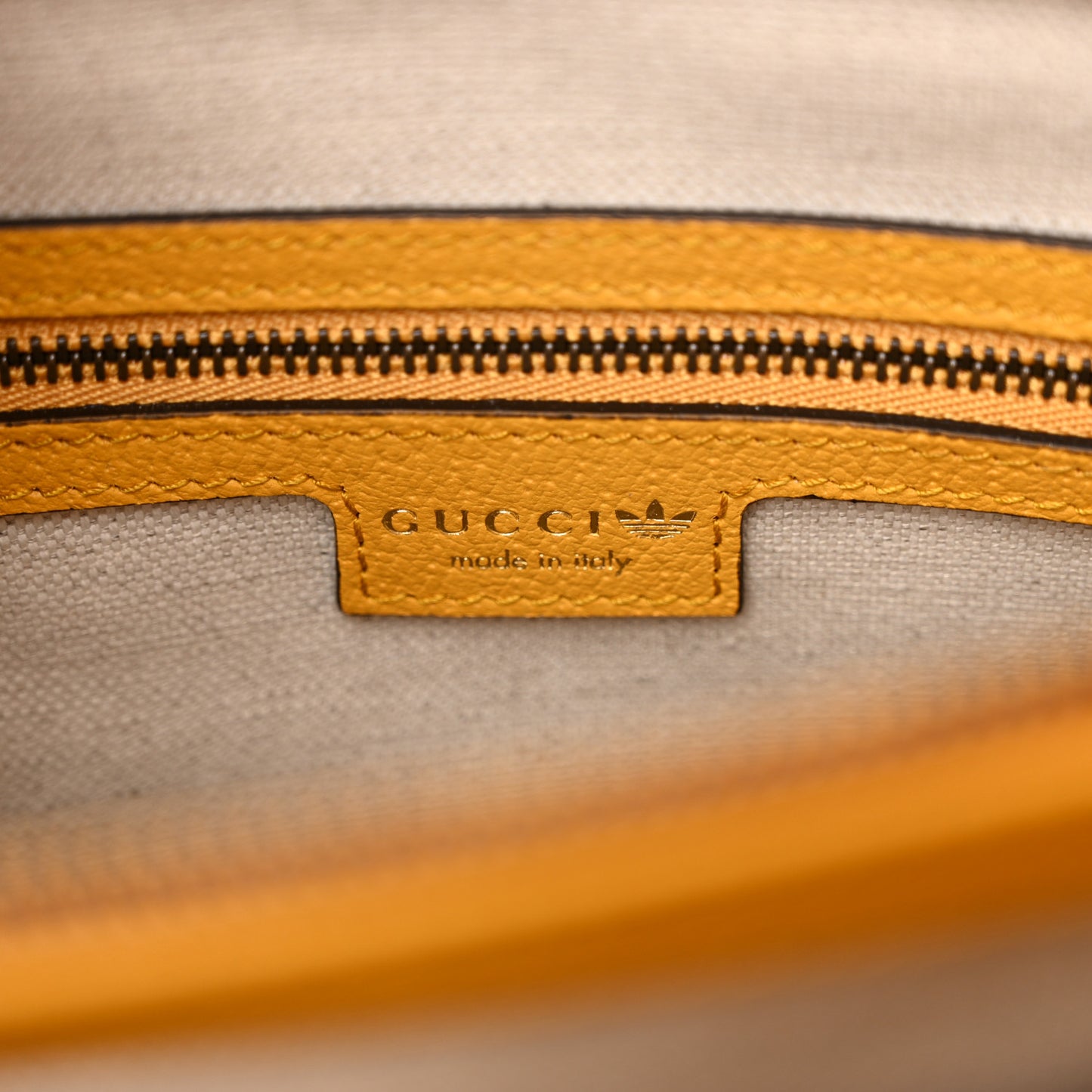 X ADIDAS Textured Dollar Calfskin Jumbo GG Textured Web Trefoil Logo Medium Diana Tote Bag Crop Black