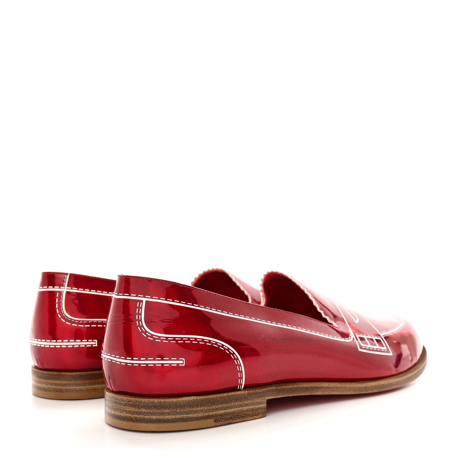 Christian Louboutin Patent Women Mocalaureat Loafers 41 Loubi White 4 of 10