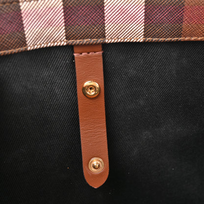 Burberry E-Canvas Check Calfskin Mini Freya Tote Dark Birch Brown 10 of 12