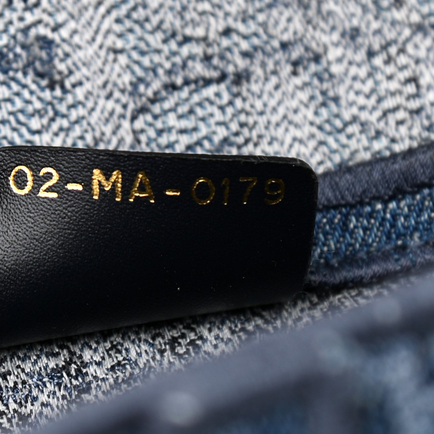 Oblique Embroidered Saddle Bag Denim Blue