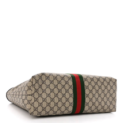 Gucci GG Supreme Monogram Medium Ophidia Shopping Tote Brown 4 of 10