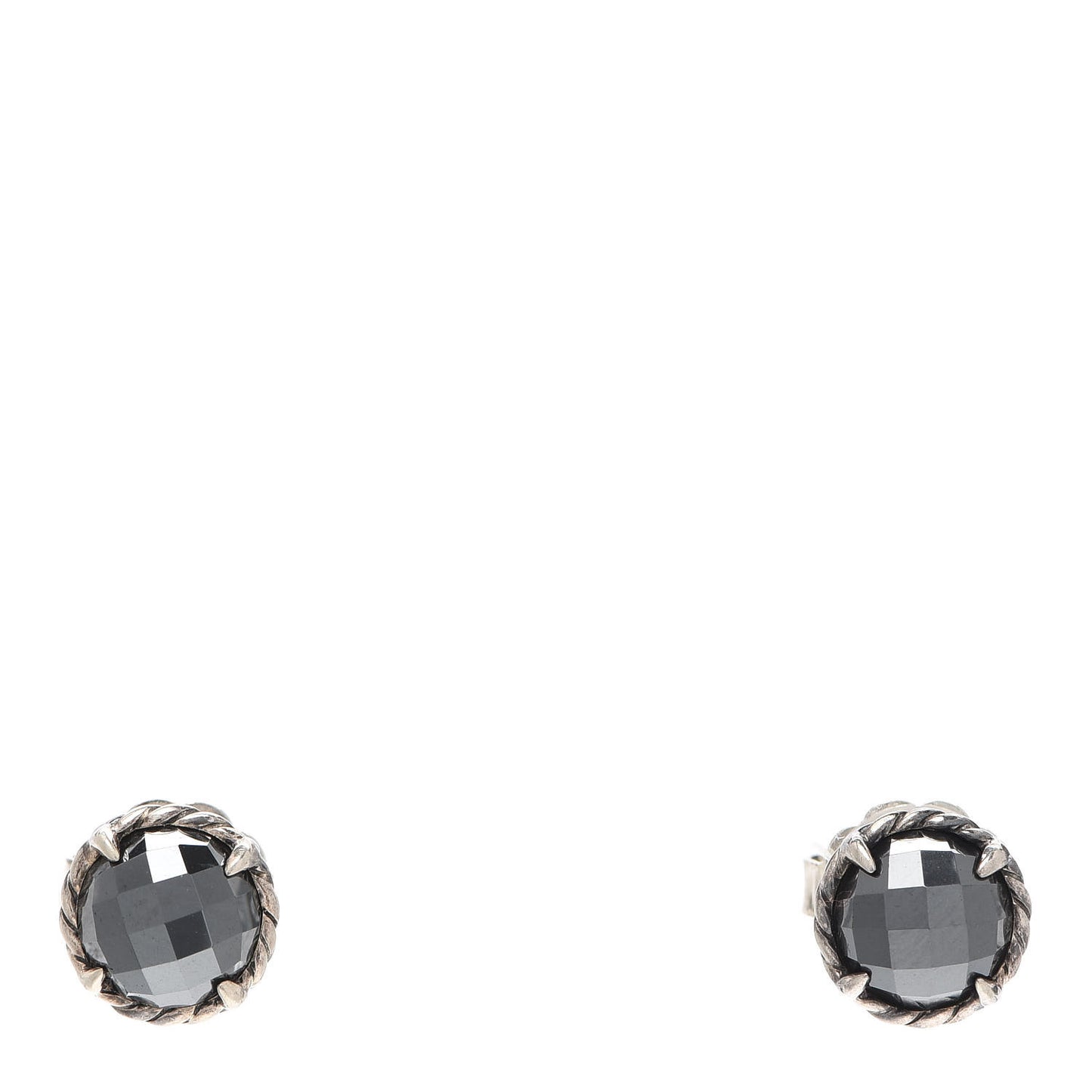 Sterling Silver Hematite 8mm Chatelaine Earrings