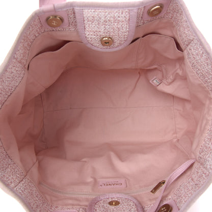 Chanel Lurex Boucle Deauville Medium Tote Pink 5 of 10