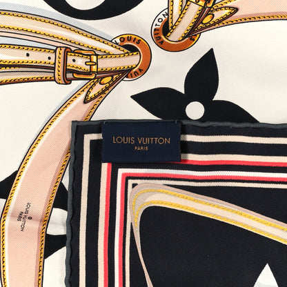 Louis Vuitton Silk Monogram Ultimate Square 90 Scarf Black 2 of 3