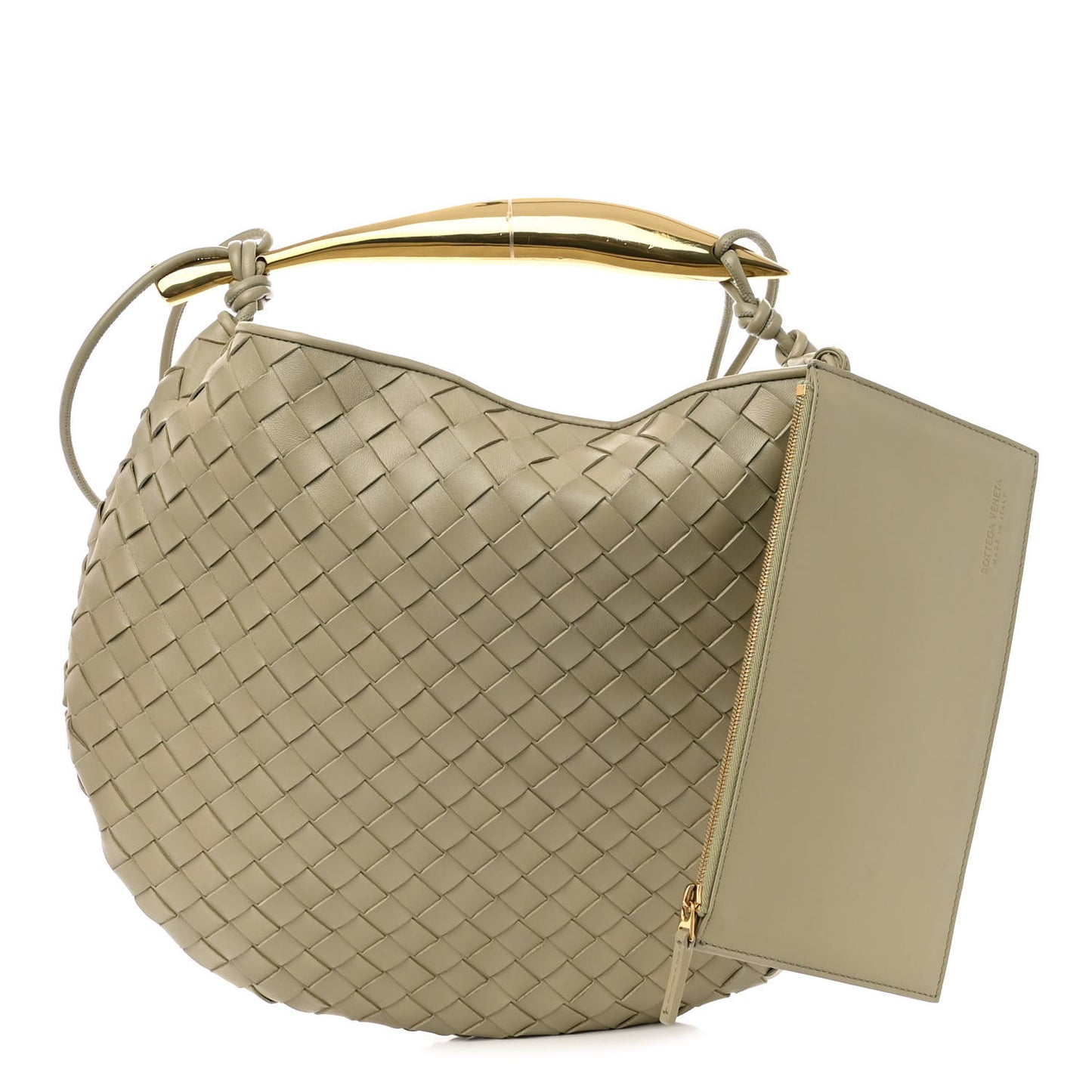 Nappa Intrecciato Medium Sardine Bag Travertine