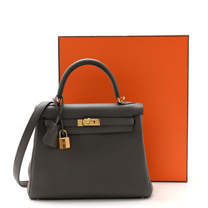 Hermes Togo Kelly Retourne 25 Etain 14 of 14