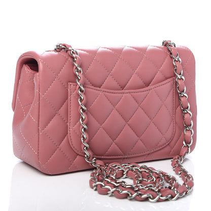 Chanel Lambskin Quilted Mini Rectangular Flap Pink 3 of 11