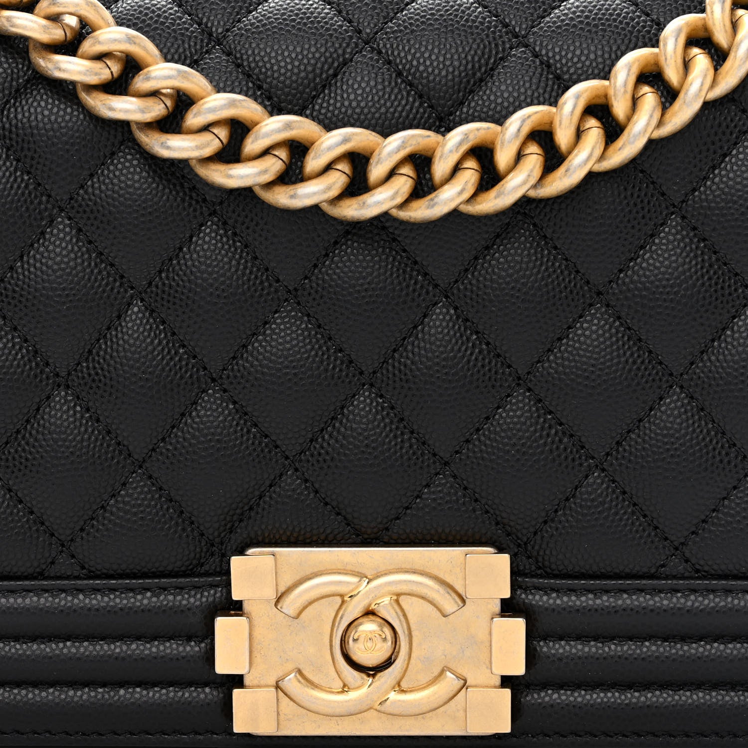 Chanel Caviar Quilted Medium Boy Flap Black 8 of 11