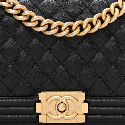 Chanel Caviar Quilted Medium Boy Flap Black 8 of 11