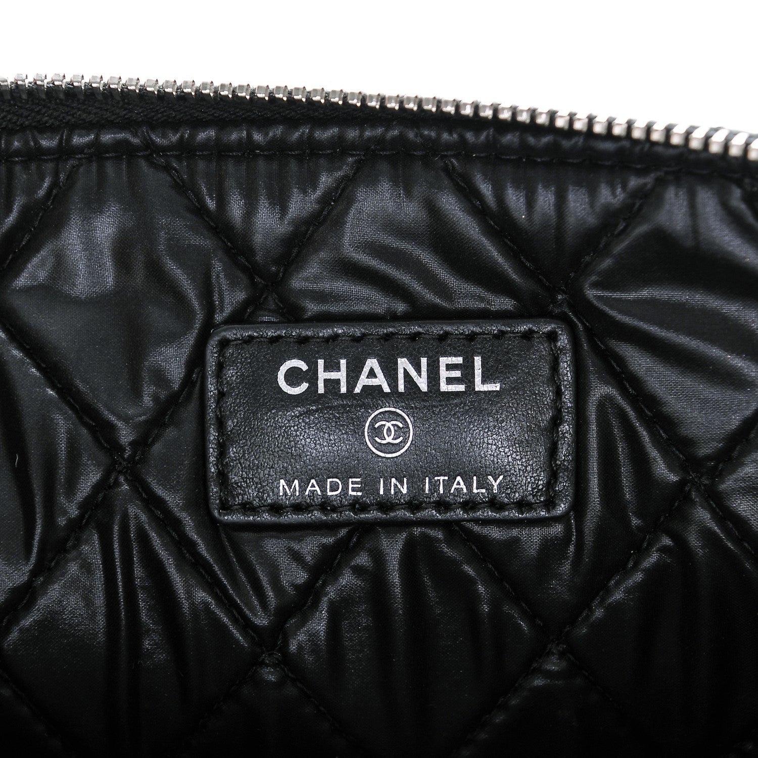 Chanel Lambskin Quilted Medium Cosmetic Case Black 6 of 7
