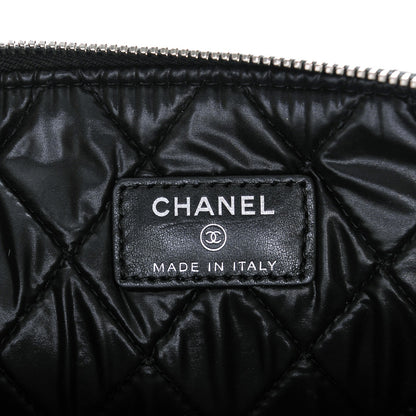 Chanel Lambskin Quilted Medium Cosmetic Case Black 6 of 7