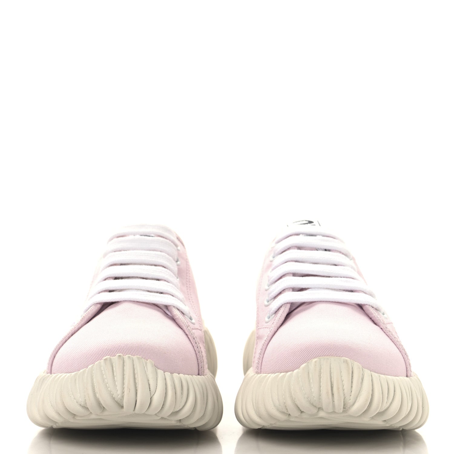 Miu Miu Gabardine Low Top Matelasse Sneakers 35.5 Alabastro 3 of 9