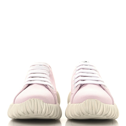 Miu Miu Gabardine Low Top Matelasse Sneakers 35.5 Alabastro 3 of 9
