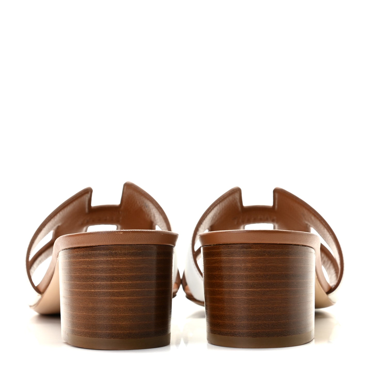 Calfskin Oasis Sandals 41 Gold White