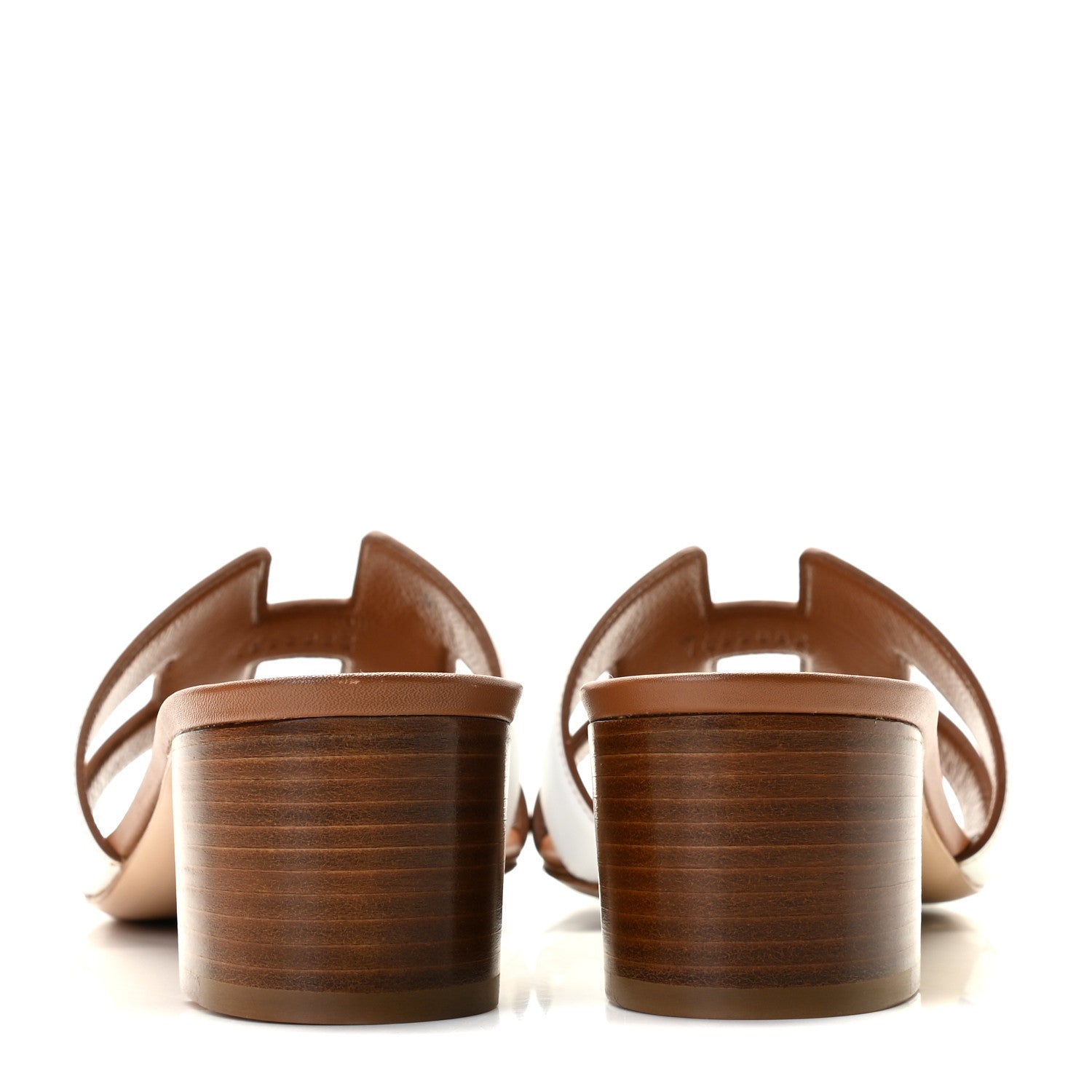 Hermes Calfskin Oasis Sandals 41 Gold White 5 of 11