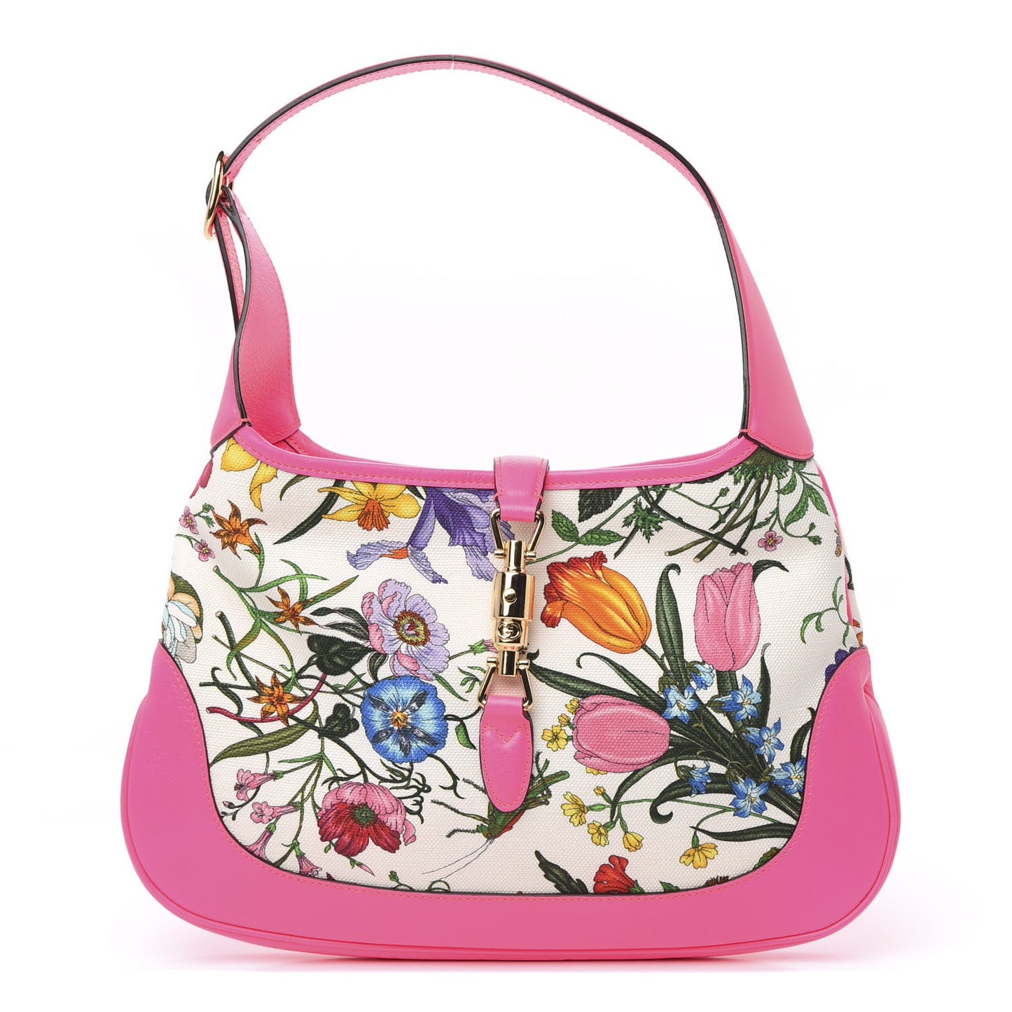 Canvas Flora Medium Jackie Hobo Fuchsia