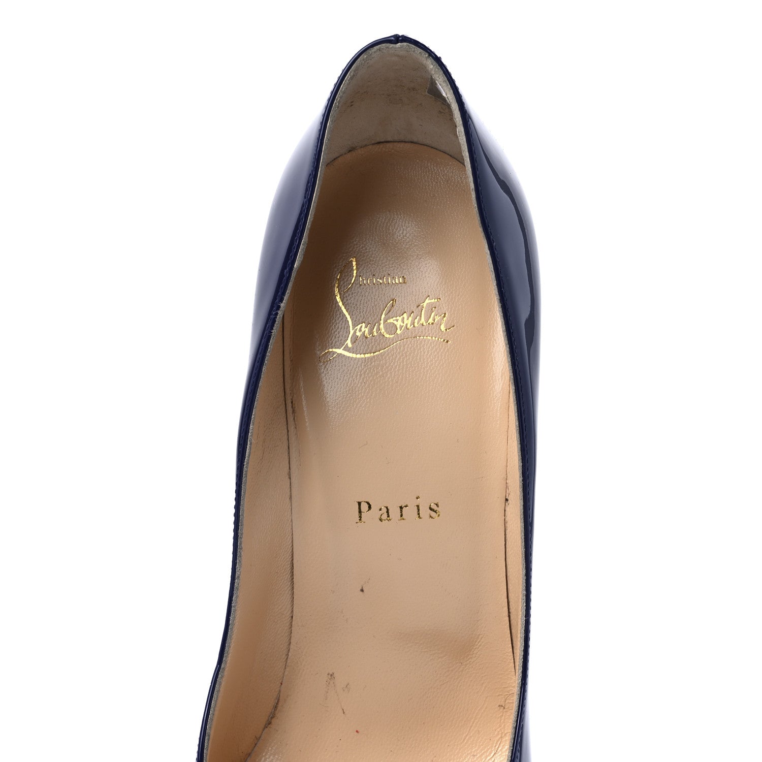 Christian Louboutin Patent Pigalle Follies 100 Pumps 38.5 China Blue 7 of 8