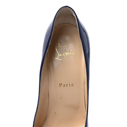 Christian Louboutin Patent Pigalle Follies 100 Pumps 38.5 China Blue 7 of 8