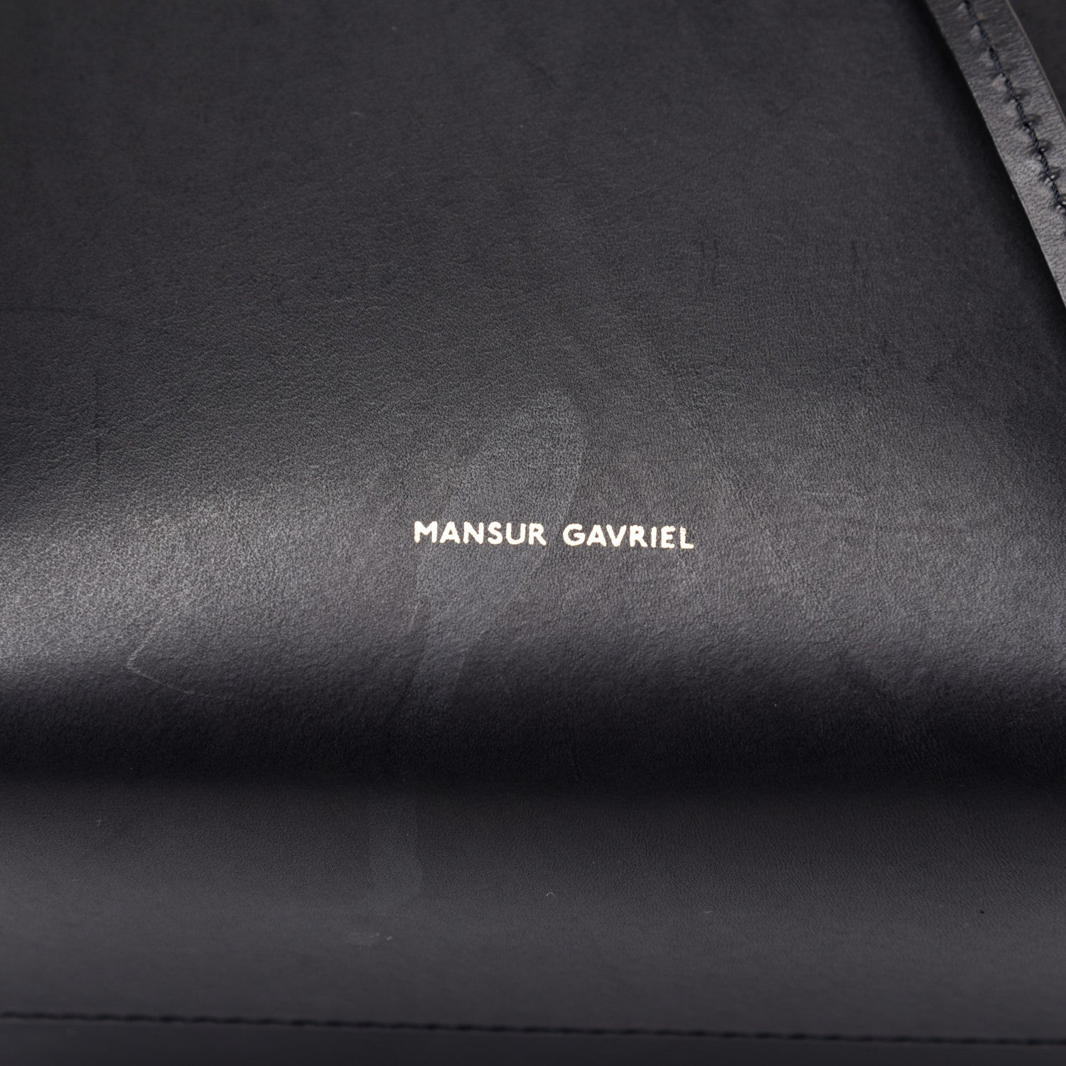 Mansur Gavriel Calfskin Mini Bucket Bag Black Blu 8 of 9