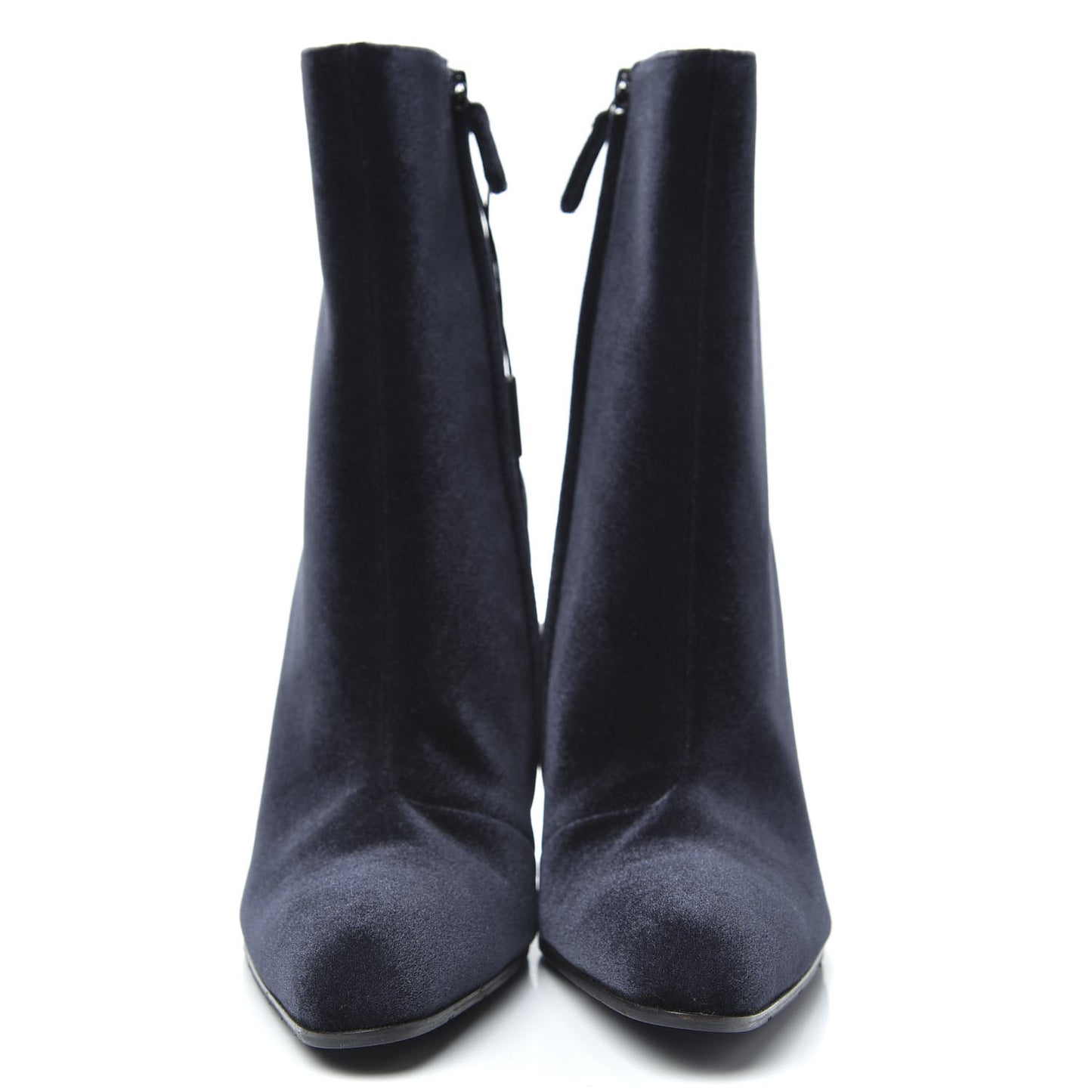 Smooth Velvet Ankle Boots 39 Black