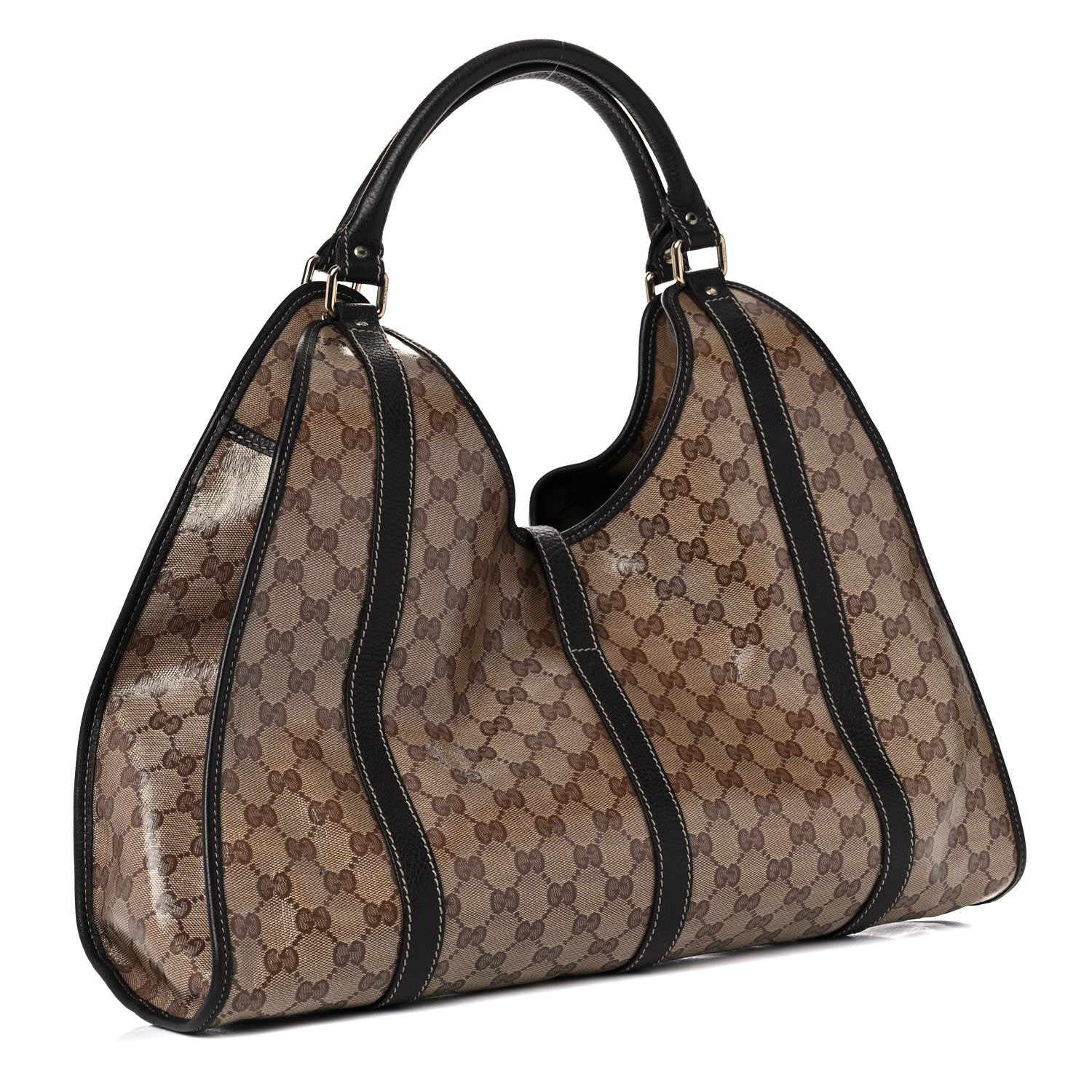 Gucci Crystal Monogram Dollar Calfskin Medium Joy Shoulder Bag Beige Ebony Testa Di Moro 3 of 20