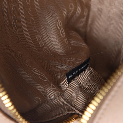 Prada Vitello Daino Medium Double Zip Shoulder Bag Cammeo 6 of 10