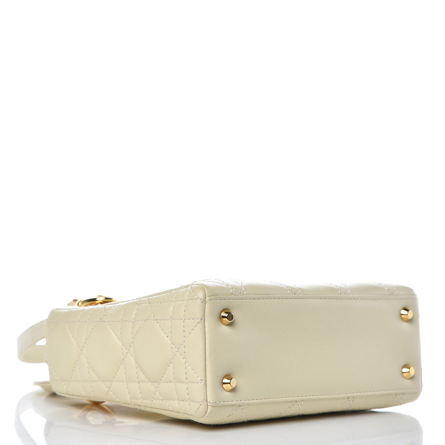 Christian Dior Lambskin Cannage Mini Lady Dior Light Beige 4 of 11