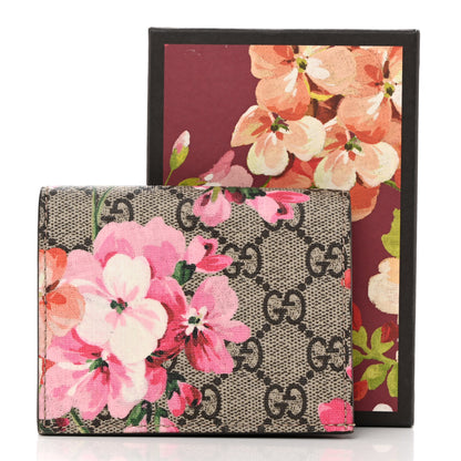Gucci GG Supreme Monogram Blooms Card Case Beige Multicolor Dry Rose 8 of 8
