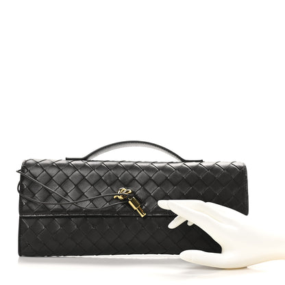 Bottega Veneta Nappa Intrecciato Long Andiamo Top Handle Clutch Fondant 2 of 7