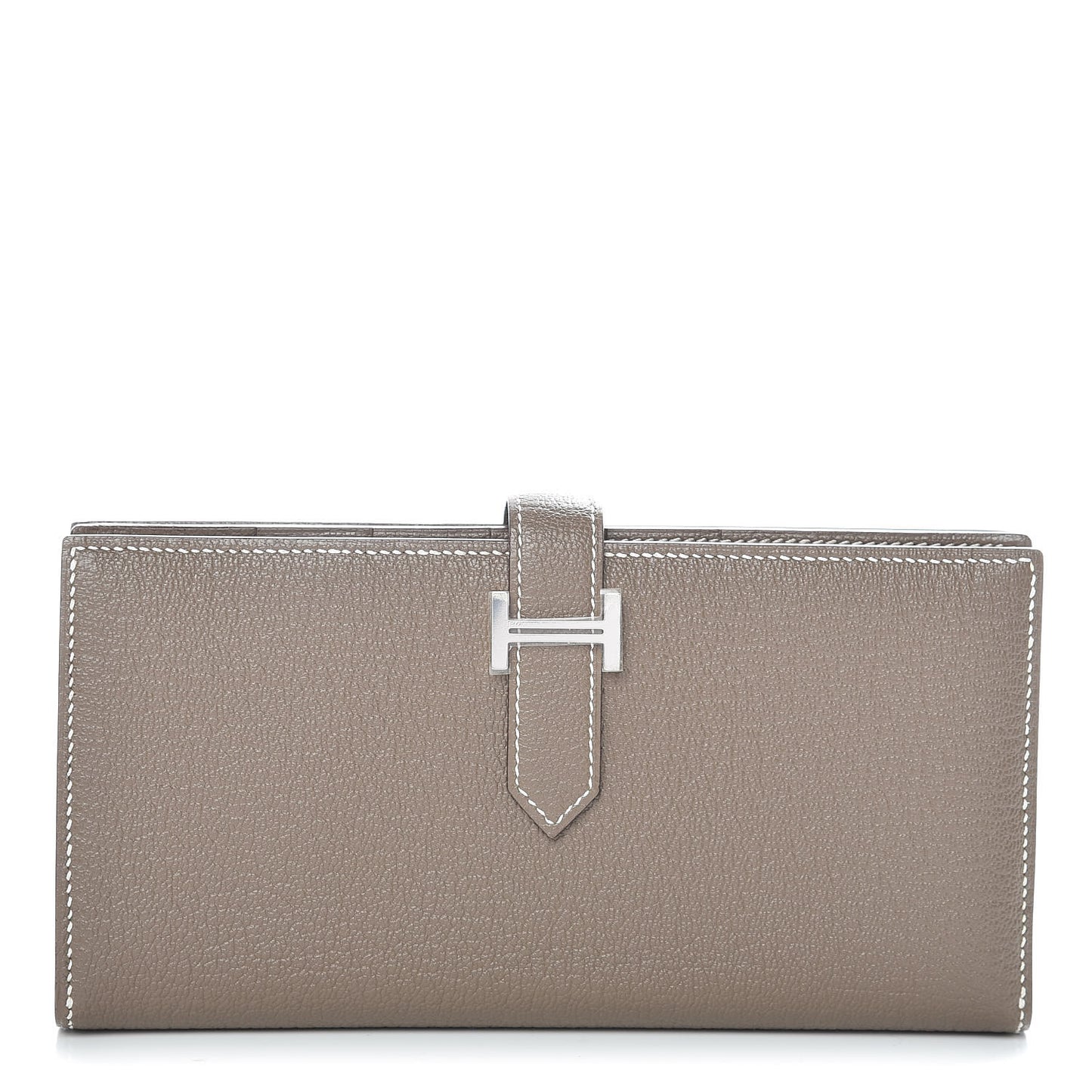 Chevre Mysore Bearn Gusset Wallet Etoupe