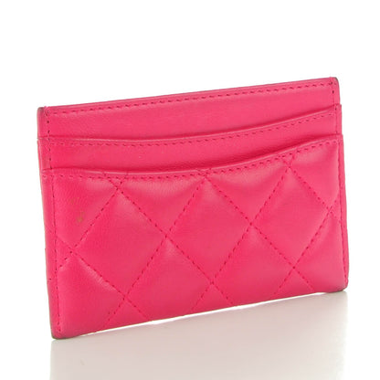 Chanel Lambskin Quilted Card Holder Fuchsia 3 of 9
