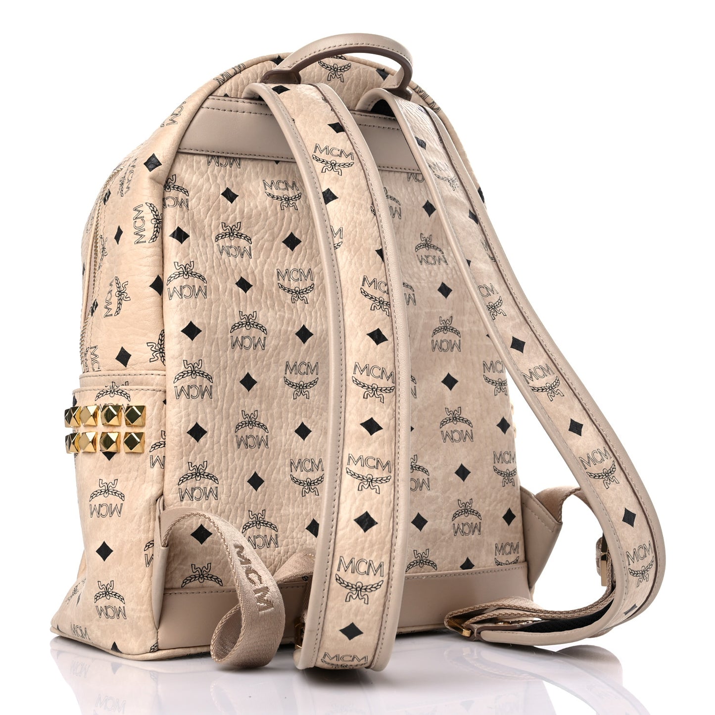 Visetos Small Side Stud Stark Backpack Beige