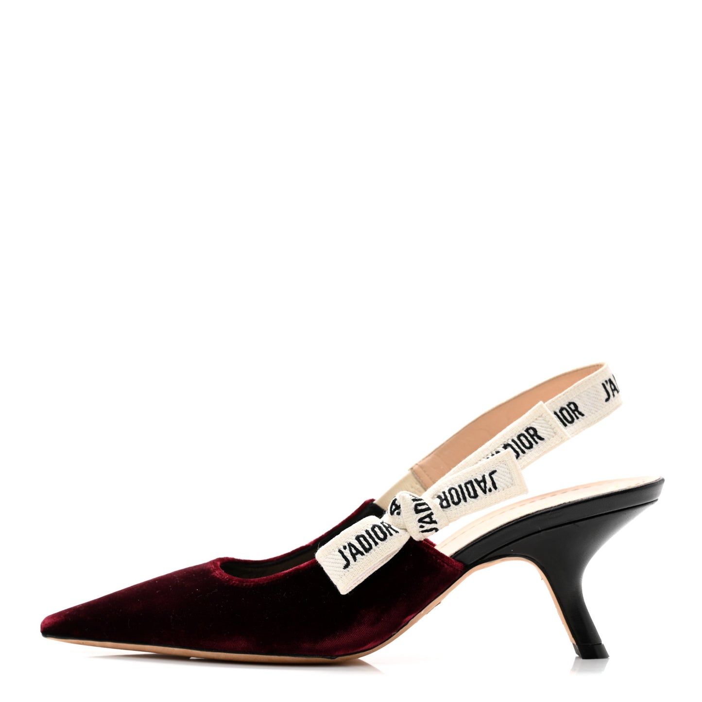 Velvet Ribbon J'Adior Slingback 65mm Pumps 39.5 Deep Amaranth