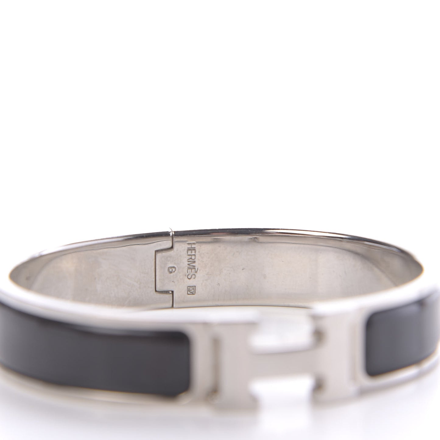 Enamel Narrow Clic Clac H Bracelet PM Black